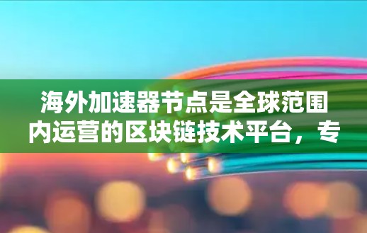 海外加速器节点是全球范围内运营的区块链技术平台，专为用户和开发者提供高性能、安全和智能的交易解决方案。这些节点广泛应用于Web3项目，如NFC和Web3应用，帮助用户进行交易、支付和智能合约开发