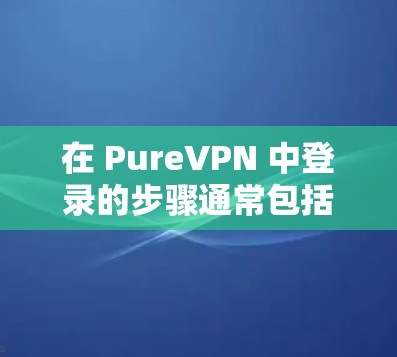 在 PureVPN 中登录的步骤通常包括以下步骤