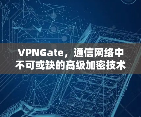 VPNGate，通信网络中不可或缺的高级加密技术